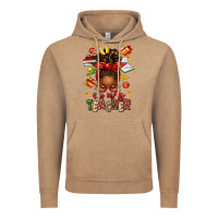 One Merry Teacher Afro Messy Bun Vintage Hoodie | Teevron