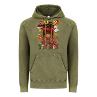 Vintage Olive one merry teacher afro messy bun Vintage Hoodie - texasbilliewilder