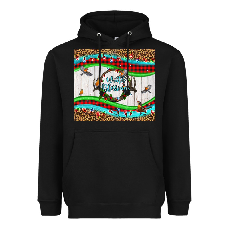 Winter Blessings Leopard Heavyweight Hoodie by LillyAllenDesigns | Teevron