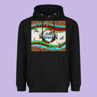Winter Blessings Leopard Heavyweight Hoodie Designed By Lillyallendesigns