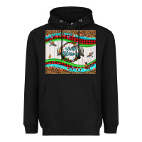 Black winter blessings leopard Heavyweight Hoodie - LillyAllenDesigns