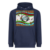 Navy winter blessings leopard Heavyweight Hoodie - LillyAllenDesigns