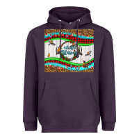 Plum winter blessings leopard Heavyweight Hoodie - LillyAllenDesigns