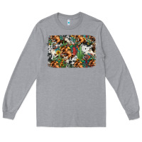 Heather Grey western rodeo background Long Sleeve Tee - Jasminsmagicworld