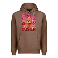 Chestnut love more with toy bear Premium Hoodie - FaDigitalArtStudio