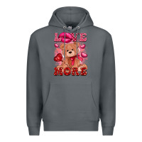 Rock love more with toy bear Premium Hoodie - FaDigitalArtStudio