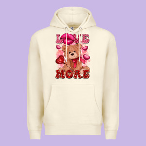 Love More With Toy Bear Premium Hoodie Designed By Fadigitalartstudio