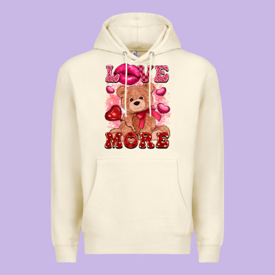 Love More With Toy Bear Premium Hoodie Designed By Fadigitalartstudio