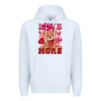 White love more with toy bear Premium Hoodie - FaDigitalArtStudio