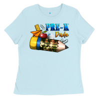 Baby Blue pre k dude Ladies Tee - BundleAndBundleShop
