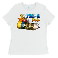 White pre k dude Ladies Tee - BundleAndBundleShop