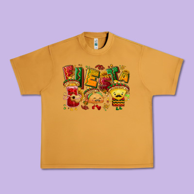 Fiesta With Taco, Nacho, Souce Urban Heavy Tee Designed By Nancycooperartshop