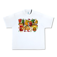 White Fiesta with taco, nacho, souce Urban Heavy Tee - NancyCooperArtShop