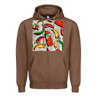 Chestnut mexican chili and pepper seamless pattern Zipper Hoodie - BundleAndBundleShop