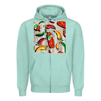 Seafoam mexican chili and pepper seamless pattern Zipper Hoodie - BundleAndBundleShop
