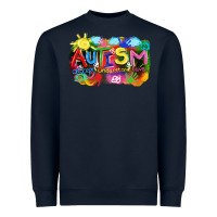 Navy Autism accept understand love Heavyweight Sweatshirt - FaDigitalArtStudio