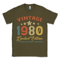 Army Green Vintage 1980 Clothes 40 Years Old Retro 40th Birthday Classic Tee - Bettercallsaul
