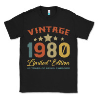 Black Vintage 1980 Clothes 40 Years Old Retro 40th Birthday Classic Tee - Bettercallsaul