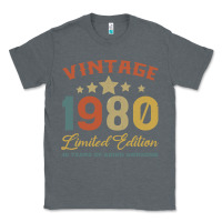 Charcoal Heather Vintage 1980 Clothes 40 Years Old Retro 40th Birthday Classic Tee - Bettercallsaul