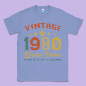 Vintage 1980 Clothes 40 Years Old Retro 40th Birthday Classic Tee Designed By Bettercallsaul