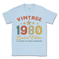Dusty Blue Vintage 1980 Clothes 40 Years Old Retro 40th Birthday Classic Tee - Bettercallsaul