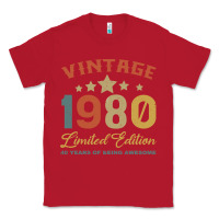 Red Vintage 1980 Clothes 40 Years Old Retro 40th Birthday Classic Tee - Bettercallsaul