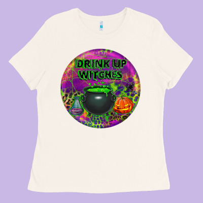 Halloween Round Earrings Ladies Tee Designed By Bundleandbundleshop