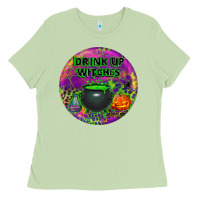 Matcha halloween round earrings Ladies Tee - BundleAndBundleShop