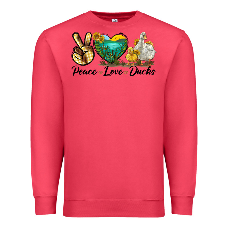 Peace Love Ducks Premium Sweatshirt by LillyAllenDesigns | Teevron