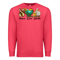 Cardinal Peace Love Ducks Premium Sweatshirt - LillyAllenDesigns