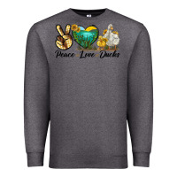 Charcoal Heather Peace Love Ducks Premium Sweatshirt - LillyAllenDesigns