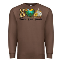 Chestnut Peace Love Ducks Premium Sweatshirt - LillyAllenDesigns