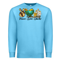Ocean Blue Peace Love Ducks Premium Sweatshirt - LillyAllenDesigns