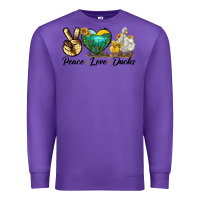 Purple Peace Love Ducks Premium Sweatshirt - LillyAllenDesigns