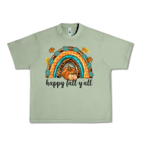 Oil Green Happy Fall Y'all Urban Heavy Tee - texasbilliewilder