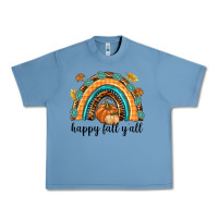 Pebble Blue Happy Fall Y'all Urban Heavy Tee - texasbilliewilder