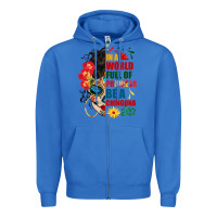 True Royal in a world full of princess be a chingona Zipper Hoodie - BundleAndBundleShop