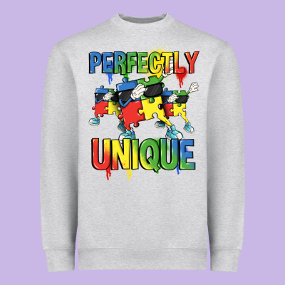 Perfectly Unique Autism Awareness Day Heavyweight Sweatshirt Designed By Fadigitalartstudio