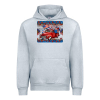 Heather Grey american truck 4th of july mousepad Urban Hoodie - BarkalooDesign