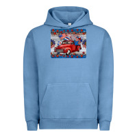 Pigment Pebble Blue american truck 4th of july mousepad Urban Hoodie - BarkalooDesign
