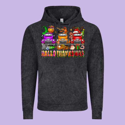 Hallothanksmas Trucks Vintage Hoodie Designed By Texasbilliewilder