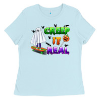 Baby Blue creep it real Ladies Tee - BundleAndBundleShop