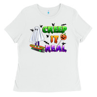 White creep it real Ladies Tee - BundleAndBundleShop