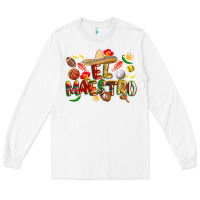 White cinco de mayo el maestro Long Sleeve Tee - CowGirlArtShop