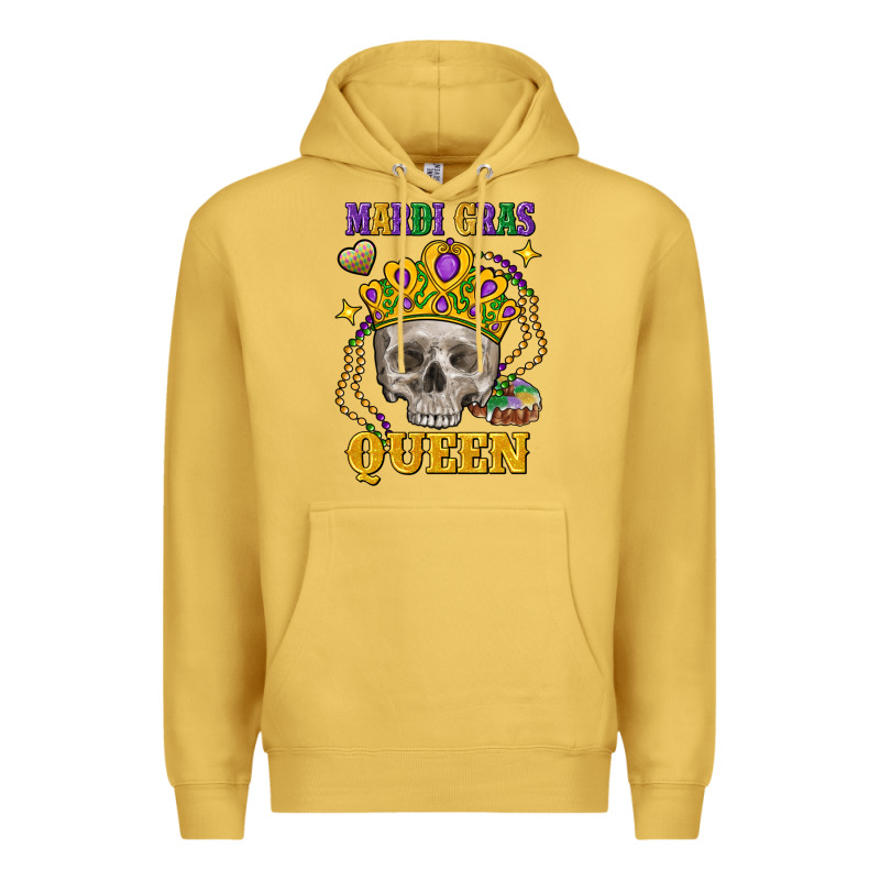 Skull Mardi Gras Queen Premium Hoodie by FaDigitalArtStudio | Teevron