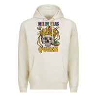 Oatmeal Heather skull mardi gras queen Premium Hoodie - FaDigitalArtStudio