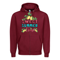 Burgundy sweet summer time lemonade Zipper Hoodie - BundleAndBundleShop