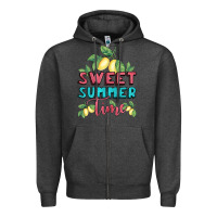 Charcoal Heather sweet summer time lemonade Zipper Hoodie - BundleAndBundleShop