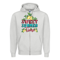 Dove Grey sweet summer time lemonade Zipper Hoodie - BundleAndBundleShop