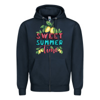 Navy sweet summer time lemonade Zipper Hoodie - BundleAndBundleShop